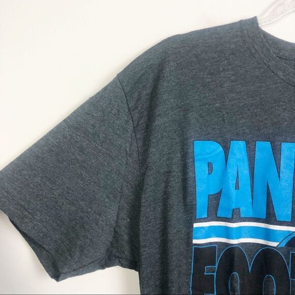MAJESTIC | CAROLINA PANTHERS Football Tee Double Sided Gray Graphic Shirt XL - Picture 3 of 8